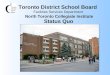 Toronto District School Board Facilities Services Department North Toronto Collegiate Institute Status Quo