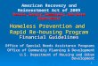 Harris County Community Services Department Homeless Prevention and Rapid Re-housing Program Financial Guidelines Office of Special Needs Assistance Programs