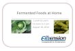 Fermented Foods at Home Lunch & Learn 12 noon to 1 pm August 18, 2014