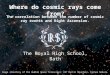 Where do cosmic rays come from? The Royal High School, Bath Image (Courtesy of the Hubble Space Telescope): HST Mystic Mountain, Carina Nebula. The correlation