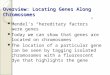 Overview: Locating Genes Along Chromosomes Mendel’s “hereditary factors” were genes Today we can show that genes are located on chromosomes The location