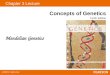 Chapter 3 Lecture Concepts of Genetics Tenth Edition Mendelian Genetics