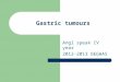 Gastric tumours Angl speak IV year 2012-2013 DEGHAS