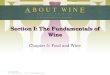 Section I: The Fundamentals of Wine Chapter 5: Food and Wine