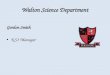 Walton Science Department Gordon Smith KS3 Manager