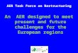 AER Task Force on Restructuring An AER designed to meet present and future challenges for the European regions