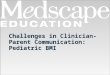 Challenges in Clinician-Parent Communication: Pediatric BMI