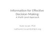 Information for Effective Decision-Making: A Multi-Level Approach Nate Israel, PhD nathaniel.israel@sfdph.org