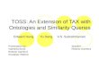 TOSS: An Extension of TAX with Ontologies and Similarity Queries Edward Hung Yu Deng V.S. Subrahmanian Presentation by: Valentina Bonsi Roberto Gamboni