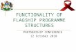 FUNCTIONALITY OF FLAGSHIP PROGRAMME STRUCTURES PARTNERSHIP CONFERENCE 12 October 2010