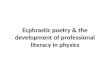 Ecphrastic poetry & the development of professional literacy in physics