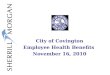 City of Covington Employee Health Benefits November 16, 2010