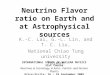Neutrino Flavor ratio on Earth and at Astrophysical sources K.-C. Lai, G.-L. Lin, and T. C. Liu, National Chiao Tung university Taiwan INTERNATIONAL SCHOOL