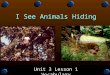 I See Animals Hiding Unit 3 Lesson 1 Vocabulary. natural o Not learned or taught, but something one is born with. o Regular, normal, usual It is natural
