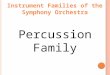 Instrument Families of the Symphony Orchestra Percussion Family