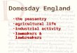 Domesday England the peasantrythe peasantry agricultural lifeagricultural life industrial activityindustrial activity lawmakers & lawbreakerslawmakers