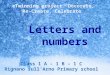 ETwinning project “Decorate, Re- Create, Celebrate” Letters and numbers Class 1 A - 1 B – 1 C Rignano sull’Arno Primary school