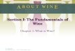 Section I: The Fundamentals of Wine Chapter 1: What is Wine?