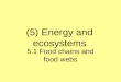 (5) Energy and ecosystems 5.1 Food chains and food webs