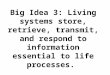 Big Idea 3: Living systems store, retrieve, transmit, and respond to information essential to life processes