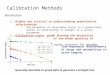 Calibration Methods Introduction 1.)Graphs are critical to understanding quantitative relationships  One parameter or observable varies in a predictable