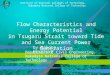 Flow Characteristics and Energy Potential in Tsugaru Strait toward Tide and Sea Current Power Generation by Makoto MIYATAKE Institute of National Colleges