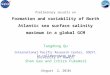 Preliminary results on Formation and variability of North Atlantic sea surface salinity maximum in a global GCM Tangdong Qu International Pacific Research