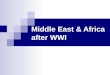 Middle East & Africa after WWI. Middle East: Turkey Treaty of Sèvres  Ottoman Empire gave up much of its territory Allies had plans  distribute land