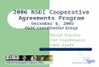 2006 NSDI Cooperative Agreements Program December 6, 2005 FGDC Coordination Group David Painter CAP Coordinator FGDC Staff