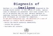 Smallpox is a disease that can be easily diagnosed by the average health worker. In this series of slides, typical cases of smallpox are presented. Such