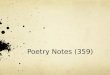 Poetry Notes (359). What is Poetry? Poetry is a way of expressing thoughts and feelings in an imaginative, suggestive language. Poets often try to capture