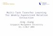 Multi-Task Transfer Learning for Weakly- Supervised Relation Extraction Jing Jiang Singapore Management University ACL-IJCNLP 2009