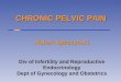 CHRONIC PELVIC PAIN Robert Spaczynski Div of Infertility and Reproductive Endocrinology Dept of Gynecology and Obstetrics