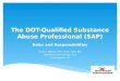 The DOT-Qualified Substance Abuse Professional (SAP) Roles and Responsibilities Scott J. Watson, MA, LCAC, SAP, BRI Heartland Intervention, LLC Indianapolis,
