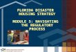 Overview the local, state, and federal regulatory authorities which affect the interim housing mission Identify vital stakeholders with regulatory authority