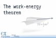 The work-energy theorem. Objectives Investigate quantities using the work-energy theorem in various situations. Calculate quantities using the work-energy