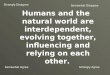 Strongly Disagree Somewhat Disagree Strongly AgreeSomewhat Agree Humans and the natural world are interdependent, evolving together, influencing and relying