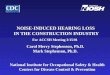 NOISE-INDUCED HEARING LOSS IN THE CONSTRUCTION INDUSTRY For ACCSH Meeting 3/15/01 Carol Merry Stephenson, Ph.D. Mark Stephenson, Ph.D. Mark Stephenson,