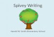 Spivey Writing Harold W. Smith Elementary School