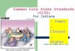 1 Common Core State Standards (CCSS) for Indiana Bob Trammel robertwtrammel@msn.com Fewer Clearer Higher