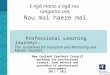 E ngā mana, e ngā rau rangatira mā, Nau mai haere mai Professional Learning Journeys: The Guidelines for Induction and Mentoring and Mentor Teachers New