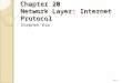 Chapter 20 Network Layer: Internet Protocol Stephen Kim 20.1