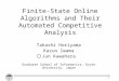 1 Finite-State Online Algorithms and Their Automated Competitive Analysis Takashi Horiyama Kazuo Iwama Jun Kawahara Graduate School of Informatics, Kyoto