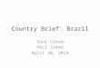 Country Brief: Brazil Saul Cunow POLI 134AA April 30, 2014