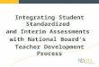 Integrating Student Standardized and Interim Assessments with National Board's Teacher Development Process The Eleventh MARCES/MSDE Event October 20, 2011