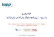 LAPP electronics developments Jean Jacquemier, Yannis Karyotakis, Jean-Marc Nappa,, Jean Tassan, Sébastien Vilalte. CLIC WS 12-16/10/2009