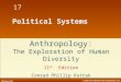 McGraw-Hill © 2005 The McGraw-Hill Companies, Inc. 1 17 Political Systems Anthropology: The Exploration of Human Diversity 11 th Edition Conrad Phillip