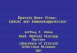 Epstein-Barr Virus: Cancer and Immunosuppression Jeffrey I. Cohen Head, Medical Virology Section Laboratory of Clinical Infectious Diseases NIH