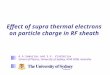Effect of supra thermal electrons on particle charge in RF sheath A.A.Samarian and S.V. Vladimirov School of Physics, University of Sydney, NSW 2006, Australia