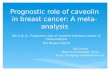 Prognostic role of caveolin in breast cancer: A meta-analysis Ma X et al., Prognostic role of caveolin in breast cancer: A meta-analysis The Breast (2013)